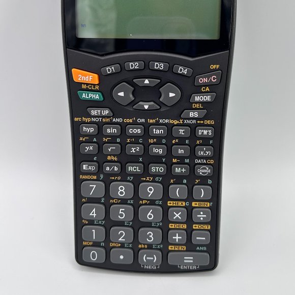 Sharp EL-W535 WriteView Scientific Calculator w/Cover Black WORKS - Picture 2 of 9